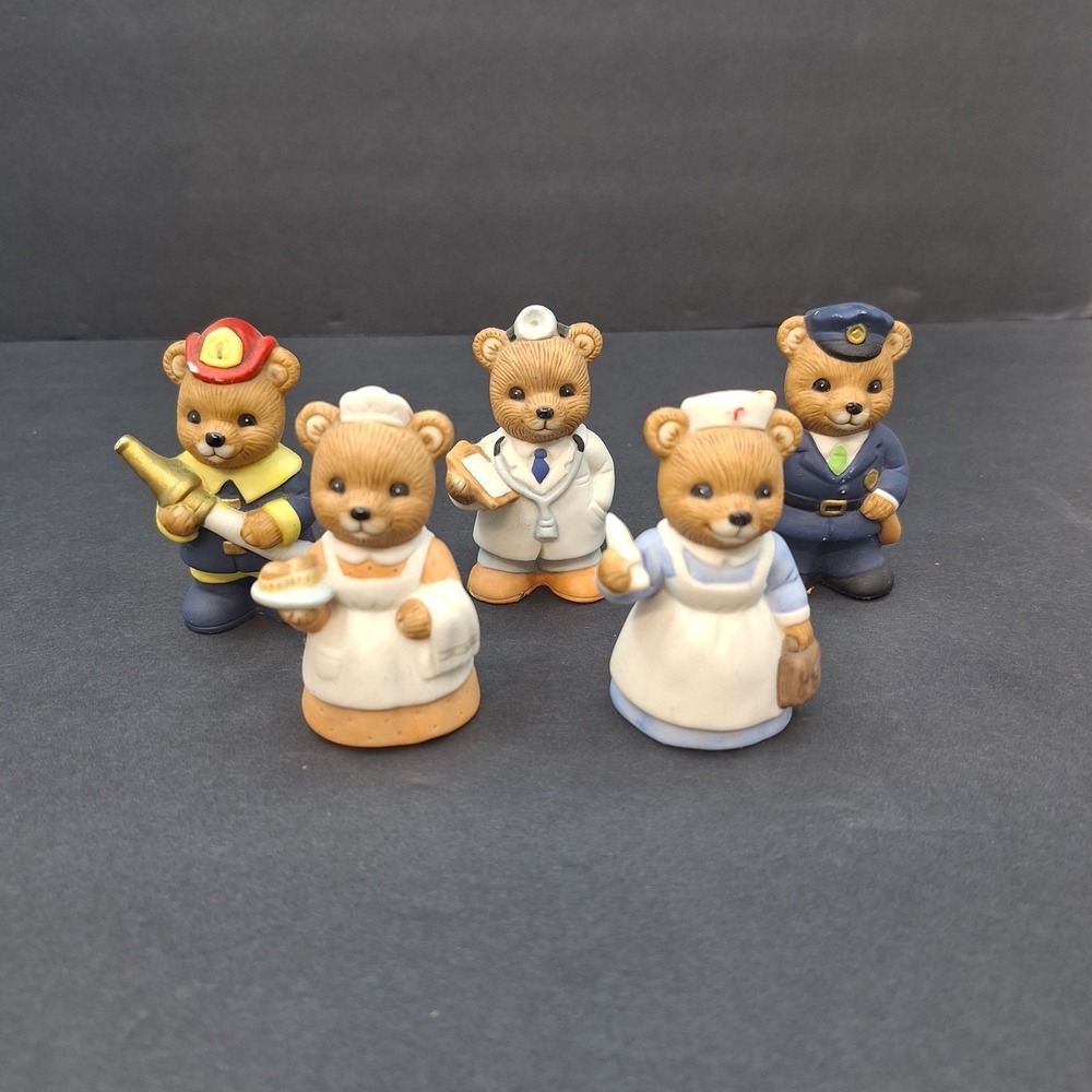 Vintage Homco Career Bears Set of 5 Home‎ Interiors 8805
